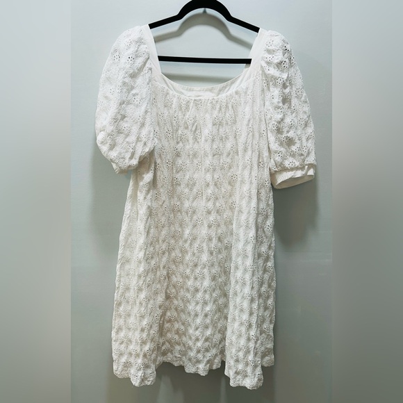 Anthropologie Maeve White Puff Sleeve Sundress. Size Medium - Picture 3 of 6